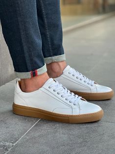 Giovanni Mannelli White Leather Sneakers | VICLAN Strap Sneakers, Burgundy Shoes, Suede Chelsea Boots, Summer 22, White Leather Sneakers, Buckle Shoes, Eva Sole, Puma Platform Sneakers, Formal Shoes