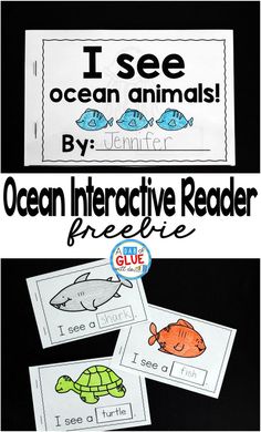 i see ocean animals and other animal activities to teach children about the ocean with this freebie