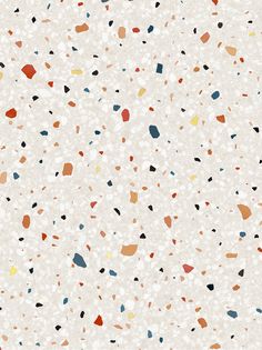 an abstract background with many different colors and shapes on it, including small dots in the middle