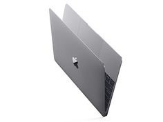 an apple macbook pro is shown with its back cover partially open on a white background