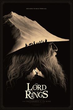 the lord rings movie poster with an image of a man's face and beard