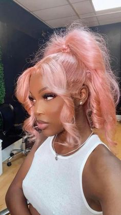 Ideas Haircut, Cotton Candy Hair, Trending Hair, Hairstyles Design, Frontal Wig Hairstyles, Candy Hair, Birthday Hairstyles, Frontal Hairstyles