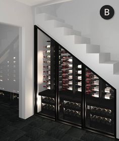 there is a wine cellar under the stairs