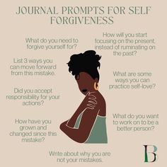 Self Forgiveness, Mindfulness Journal Prompts, Spiritual Journals, Inner Child Healing, Self Care Bullet Journal, Writing Therapy, Health Journal