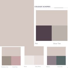 the color scheme is shown in shades of gray, pink and brown with different colors