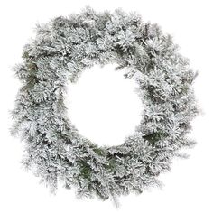 a wreath made out of snow on a white background