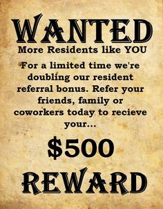 an old wanted reward sign with the words $ 500 reward