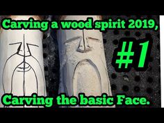 Spirit Wood Carving Faces, Wood Carving Tutorial Step By Step, Wood Carving Face Step By Step, Wood Carving Patterns Free, Wood Carving Tutorial, Wood Carving Projects, Spirit Drawing