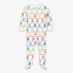 These PJs are not only magically soft, but also give the warm feeling you get walking through a street where every house is lit up with holiday lights. Now features a two-way zipper that lets you unzip from the top or bottom, thanks to many customer requests! Fabric: 100% GOTS certified organic cotton interlock that's free of toxic chemicals, making it kind on the skin and the planet — read more here; pre-washed to minimize shrinkage. Feel: Exceptionally soft and naturally stretchy. Learn more. Rainbow Bright, Baby Cover, Sleepwear & Loungewear, Holiday Lights, Organic Baby, Confetti, Organic Cotton, Loose Fitting, Lounge Wear