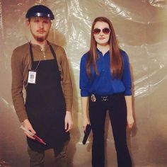 Dexter Morgan and Debra Morgan Costume Dexter Halloween Costume Couple, Dexter Couples Costume, Dexter Morgan Costume, Debra Morgan Outfits, Dexter Halloween Costume, Morgan Core, Debra Morgan