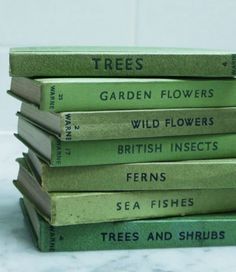 a stack of books sitting on top of each other in front of a white background