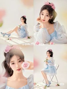 Dreamy Studio Photoshoot, Photoshoot Concepts Studio, Douyin Photoshoot, Dreamy Photoshoot, Cute Photoshoot, Fairytale Photoshoot, Fairy Photoshoot, Sisters Photoshoot Poses