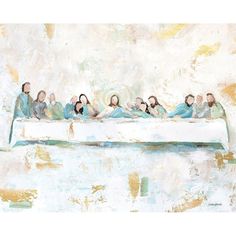 Last Supper Poster Print - Mackenzie Kissell Image 1 Last Supper Art, Catholic Decor, Crucifixion Of Jesus, The Last Supper, Last Supper, Catholic Art, Christian Wall Art, Unframed Art, Abstract Paintings