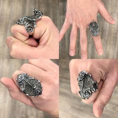 Pet Memorial Jewelry, Memorial Jewelry, Pet Memorial, Hawks, Druzy Ring, 3d Printed, Statement Rings, Jewelry Accessories, Silver Rings