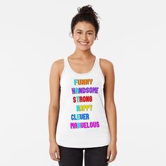 Funny Handsome Strong Happy Clever Marvelous - Best Perfect Gift Idea For Glow Parents Anniversary. World Eve Bright Starry. Special Naughty June. Bird Warm Stronger Brilliant. Daddy Knowledge Fathers by stylishopgifto8 | Redbubble Reggae Style, People Skills, My People, Tank Top Designs, Tropical Beach, Lives Matter, Black Lives, Black Lives Matter, Racerback Tank Top