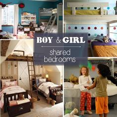 a collage of pictures with children in different rooms