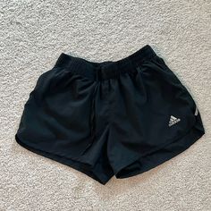 Never Worn Before. Size Xs 3" But Fit Like A Small. Spring Running Black Bottoms, Adidas Running Shorts For Summer, Adidas Black Running Shorts, Black Adidas Shorts For Summer, Adidas Black Summer Shorts, Adidas Shorts, Black Adidas, Adidas Women, Adidas