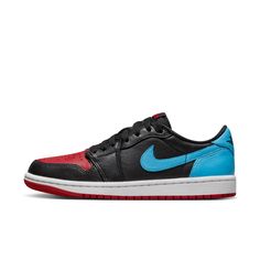 Style: Cz0775-046 Color: Black/Dark Powder Blue-Gym Red Gender: Womens Jordan Retro 1 Low, Aj1 Low, Logo Wings, Carolina Do Norte, Air Logo, Jordan Model, Jordan Retro 1, Jordan 11 Retro Low, Womens Air Jordans