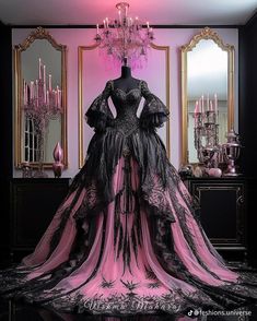 Pink Fantasy Dress, Vishma Maharaj, Dark Wedding, Pink Prom Dress