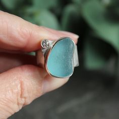 Turquoise Blue Sea Glass Statement Ring – AccentYourself Turquoise Recycled Glass Jewelry For Jewelry Making, Turquoise Recycled Glass Jewelry For Crafting, Turquoise Glass Beach Jewelry, Beach Turquoise Glass Jewelry, Handmade Sea Glass Ring Jewelry, Adjustable Sea Glass Ring Jewelry, Ocean-inspired Blue Ring For Gifts, Ocean-inspired Blue Ring For Gift, Ocean-inspired Blue Rings As Gifts