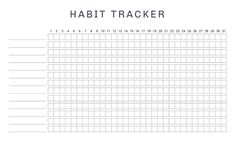 habit tracker printable a4