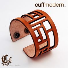 leather laser cut cuff bracelet Art Du Cuir, Diy En Cuir, Diy Leather Projects, Leather Jewels, Laser Cut Leather, Leather Jewellery, Laser Cut Jewelry, Wooden Bracelet, Leather Art