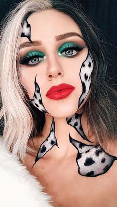 Horror Smink, Make Up Diy, Makeup Clown, Makeup Zombie, Fantasy Make-up, Halloweenský Makeup, Halloween Make-up Looks, Cute Halloween Makeup, Cool Halloween Makeup