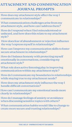 Discover how your attachment style affects communication in relationships with these insightful journal prompts. Improve your communication and connection. Attachment Styles Journal Prompts, Journal Prompts For Attachment, Attachment Journal Prompts, Therapy Assignments, Disorganized Attachment Style Journal Prompts, Journal Prompts For Avoidant Attachment, Avoidant Attachment Journal Prompts, How To Heal Disorganized Attachment, Communication Journal