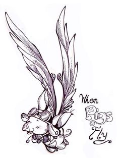 a drawing of a bird with feathers on it's head and the words men fly above