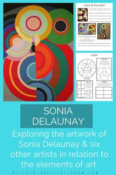 an art project with the title, exploring the artwork of sonja delaunay and other artists in relations to the elements of art