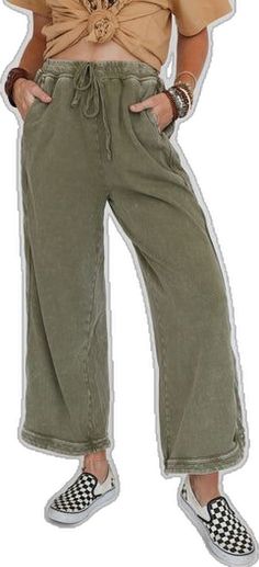 Casual Drawstring Pants For Fall, Casual Soft-washed Wide Leg Pants, Trendy Cotton Sweatpants For Fall, Casual Oversized Drawstring Sweatpants, Casual Baggy Sweatpants For Everyday Wear, Casual Wide Leg Soft-washed Bottoms, Acid Wash Relaxed Fit Pants For Fall, Fall Acid Wash Relaxed Fit Pants, Casual Soft-washed Bottoms For Fall