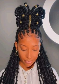 Butterfly Hairstyle, Dreads Styles For Women, Short Locs, Butterfly Locs, Beautiful Dreadlocks, Short Locs Hairstyles, Faux Locs Hairstyles, Dreadlock Style, Dreadlock Styles