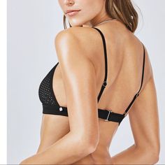 This Black Valentina Bikini Top By Fabletics Is Sporty, Chic, And Sexy. It Can Be Paired Beautifully With Many Fun Bottoms. Brand New With Tags. Chic Workout Swimwear, Summer Bra With Mesh Back, Chic Beach Bra With Triangle Top, Chic Triangle Top Beach Bra, Chic Triangle Top Bra For Beach, Sporty Beach Bra For Summer, Sporty Bra For Beach In Summer, Sporty Seamless Beach Bra, Seamless Triangle Top Sports Bra For Beach Season