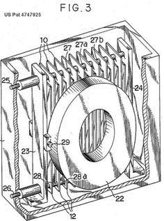 an electrical device from the early 20th century, with its components and parts labeled in black ink