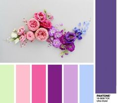 the color scheme is pantone's most important for creating this beautiful flower arrangement