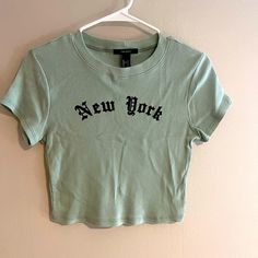 Perfect Condition, Never Worn New York Baby Tee, Forever21 Tops, Baby Tee, Forever 21 Tops, Black Green, Infant Tees, Forever 21, Womens Tops, Tops & Tees