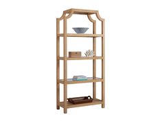 American Home Furniture | Barclay Butera  - Newport Beachcomber Raffia Etagere Layering Textiles, Upholstery Design, Barclay Butera, Lexington Home, Bookcase Design, Lexington Furniture, Etagere Bookcase, Wood Bookcase, Living Room Bookcase