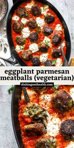 an eggplant parmesan meatballs vegetarian recipe