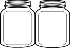 two jars with lids on each side