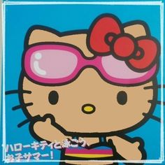 an image of a hello kitty with sunglasses