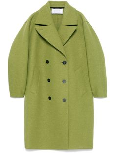 asparagus green virgin wool boiled wool double-breasted button fastening notched lapels long sleeves two side welt pockets central rear vent straight hem We've partnered with Good On You — an independent agency that rates how brands perform in relation to their impact on the planet, people and animals, with a multi-criteria rating simplified to a five points scale. In order to be awarded our conscious label, larger brands need to score a minimum of four out of five ('Good'), while smaller brands must score at least three out of five ('It's A Start'). This item comes from a brand rated three out of five ('It's A Start') by Good on You at the time it was added on FARFETCH. Please note, this is a brand-level rating and does not guarantee that this product is made with conscious materials. Lea Esprit Coat Wool, Green Pea Coat With Double Button Closure For Fall, Green Double Button Pea Coat For Fall, Green Long Coat With Double Button Closure, Green Double-breasted Pea Coat For Fall, Green Double-breasted Outerwear With Double Button Closure, Double-breasted Green Pea Coat For Fall, Oversized Wool Pea Coat With Button Closure, Green Double-breasted Wool Coat For Fall