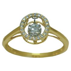 0.43 cttw. Dancing Diamond Ring https://www.goldinart.com/shop/rings/diamond-rings/0-43-cttw-dancing-diamond-ring