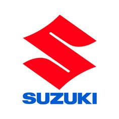 the suzuki logo is red and blue