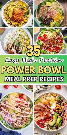 25 easy high protein power bowl meal preps