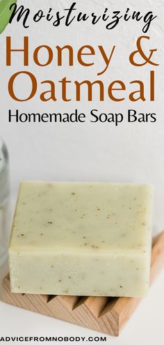 DIY oatmeal and honey soap Exfoliating Soap Bar, Homemade Soap Bars, Diy Soap Recipe, Shower Essentials, Honey Diy