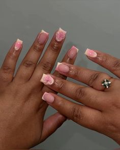 Xs Nails, Short Cute Nails, Short Nail Styles, Short Nails Inspo, Acrylic Toe Nails, Hard Nails, Gel Acrylic Nails, Colored Acrylic Nails, Girly Acrylic Nails