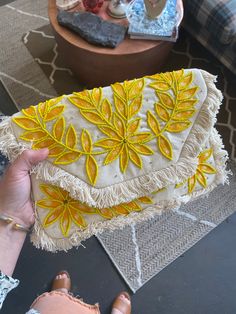 Yellow floral clutch bag Cheap Yellow Clutch As Gift, Chic Embroidered Summer Clutch, Spring Rectangular Evening Bag With Removable Pouch, Summer Embroidered Pouch Clutch, Spring Party Crossbody Clutch, Yellow Summer Clutch Bag, Yellow Rectangular Clutch For Summer, Yellow Clutch Bag For Summer, Spring Beige Clutch Evening Bag