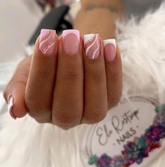 Pink Tip Nails, Holiday Acrylic Nails, Builder Gel Nails, Pink Gel Nails, Spring Acrylic Nails, Simple Gel Nails, Summery Nails, Girly Acrylic Nails, French Tip Acrylic Nails