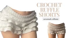 Crochet Ruffle Shorts Tutorial | beginner friendly Crochet Shorts Tutorial Part 2, Crochet Bloomer Shorts, Crochet Ruffle Tutorial, Crochet Bloomers Pattern Free, Things To Crochet As A Beginner, Pastel Crochet Ideas, Crochet Leg Warmers Tutorial, Crochet Bottoms Pattern Free