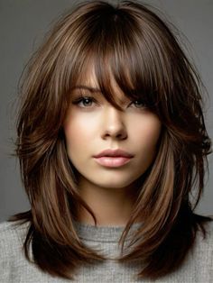 Mom Cut Oval Face, Layered Hairstyles For Medium Hair, Medium Length Wavy Hair, Bangs With Medium Hair, Medium Long Hair, Medium Length Hair, Long Hair Cuts